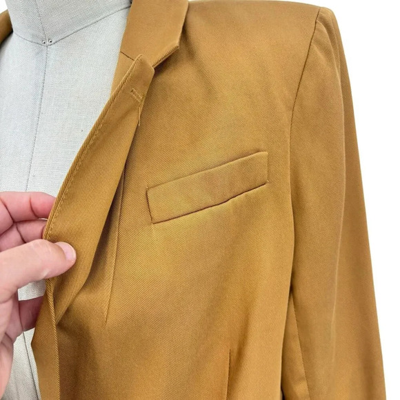 J. Crew Alfie Blazer Jacket in Gramercy Twill Camel Lyocell SIze 10 - Picture 5 of 15